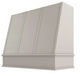 Painted Angled Hood with Strapping Flat Trim Painted Angled Hood with Strapping Flat Trim